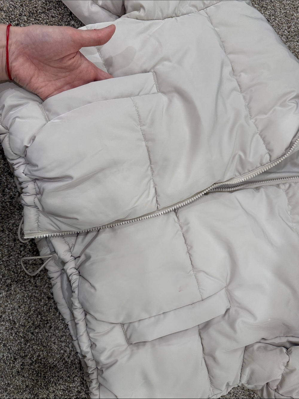 H&M Off-White Cropped Puffer Jacket - Picture 5 of 9